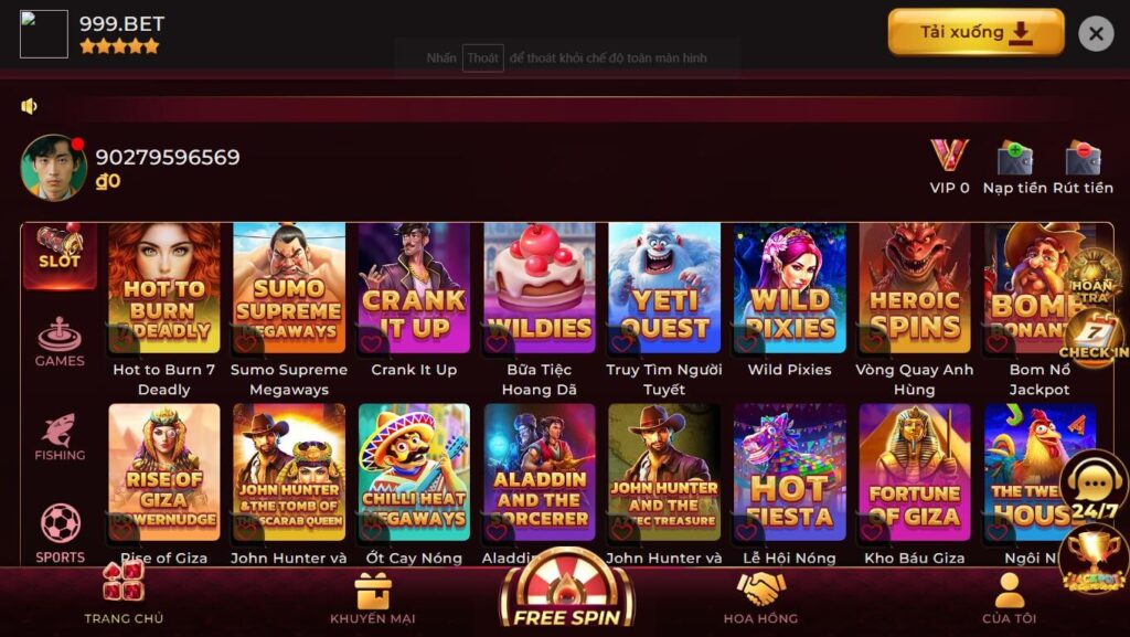Kho slot game có giao diện cực đẹp mắt